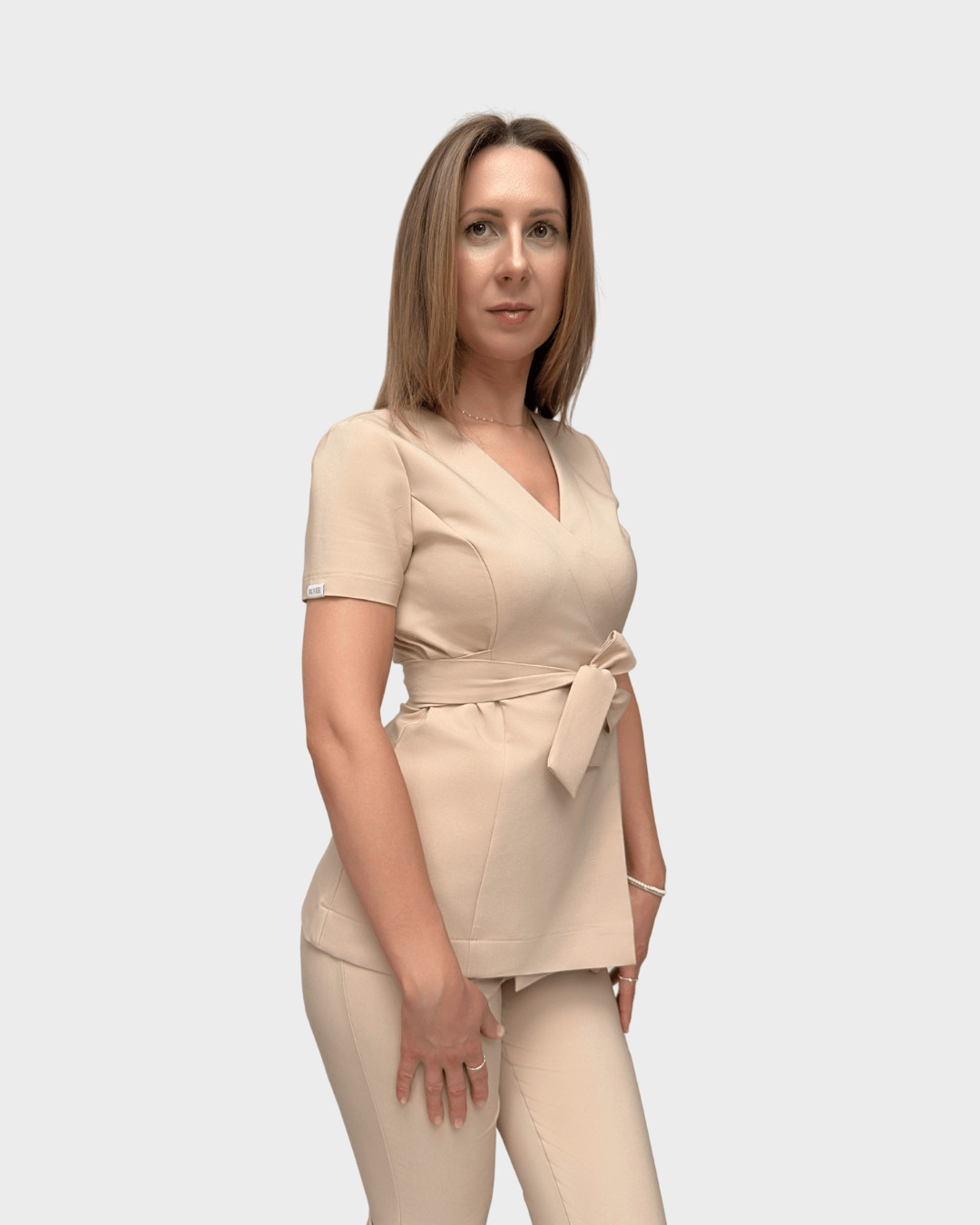 Beauty Uniform Top Charlotte - Cappuccino