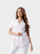 Beauty uniform Charlotte - Pearl White