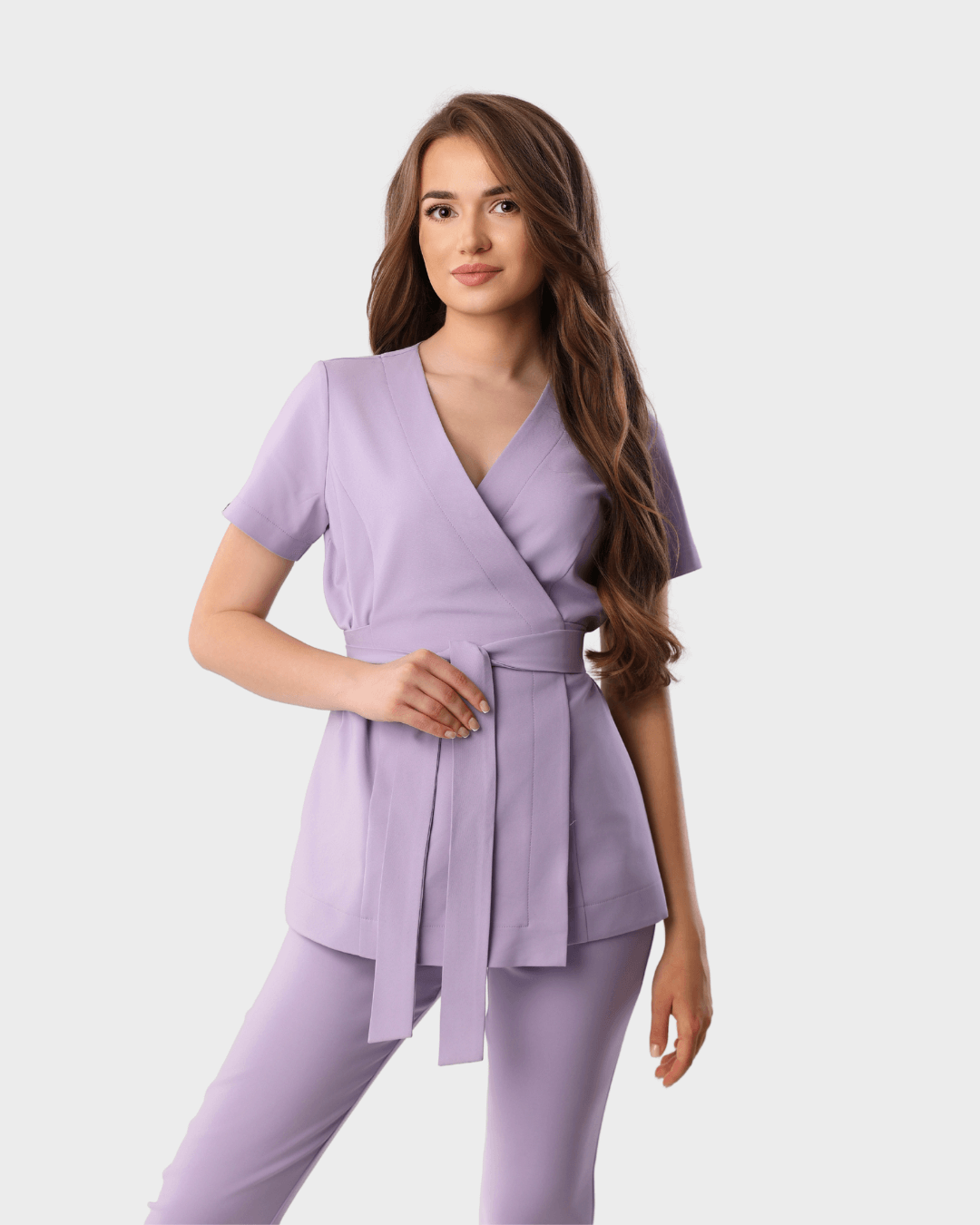 Beauty uniform top Charlotte - Lilac Bloom