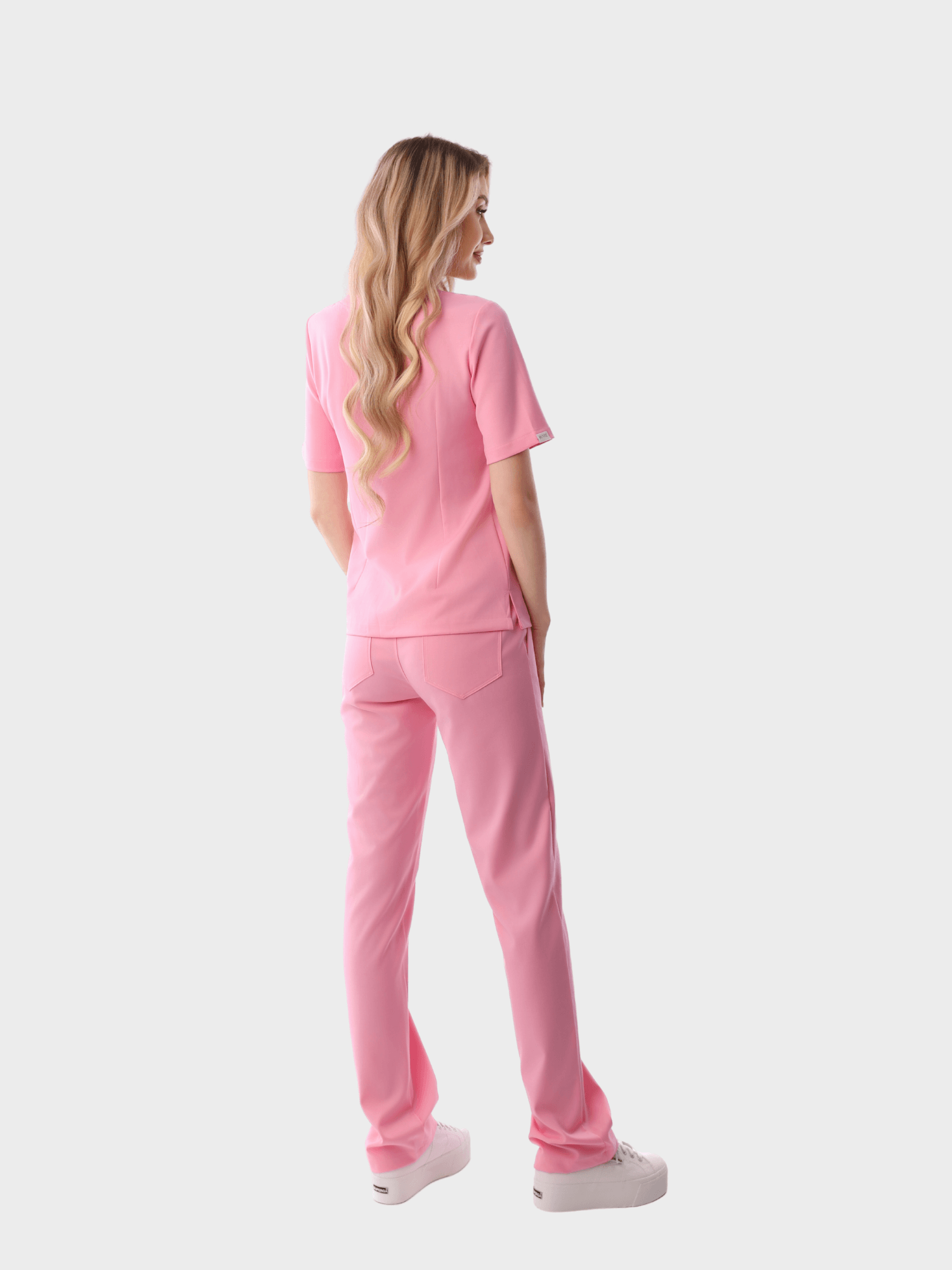 Feminine Pink Premium Scrubs – Medical Uniform Set