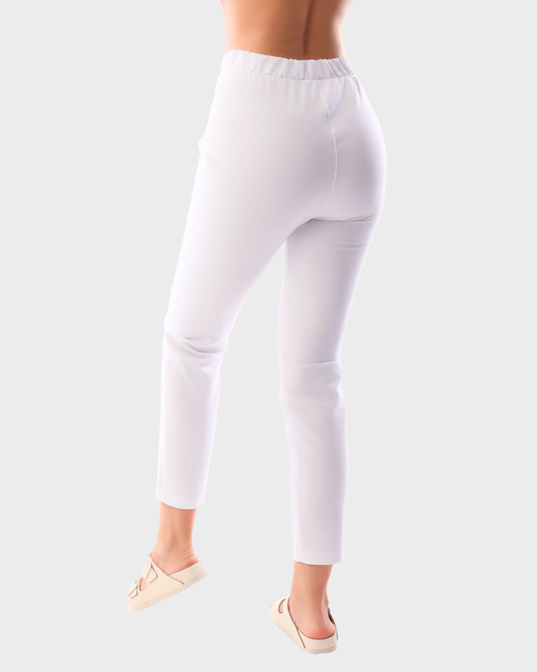Beauty uniform trousers Charlotte - Pearl White