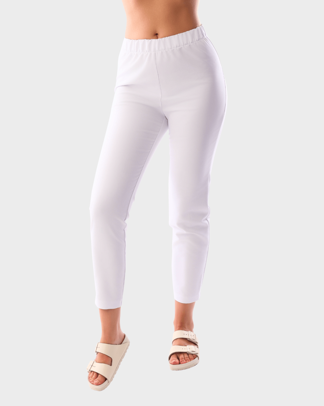 Beauty uniform trousers Charlotte - Pearl White
